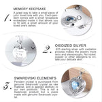 Load image into Gallery viewer, Eterna - Blue Heart Crystal Urn Pendant Necklace in Sterling Silver, Cremation Jewelry for Ashes