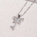 Load image into Gallery viewer, The Key to Freedom - Celtic Butterfly Key Pendant Necklace