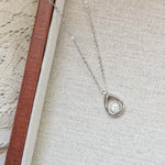 Load image into Gallery viewer, Élania - Sterling Silver Teardrop Necklace with Cubic Zirconia
