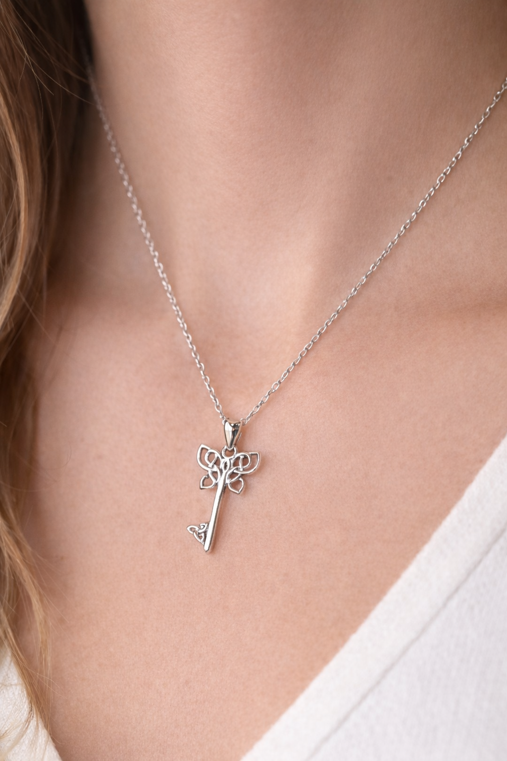 The Key to Freedom - Celtic Butterfly Key Pendant Necklace