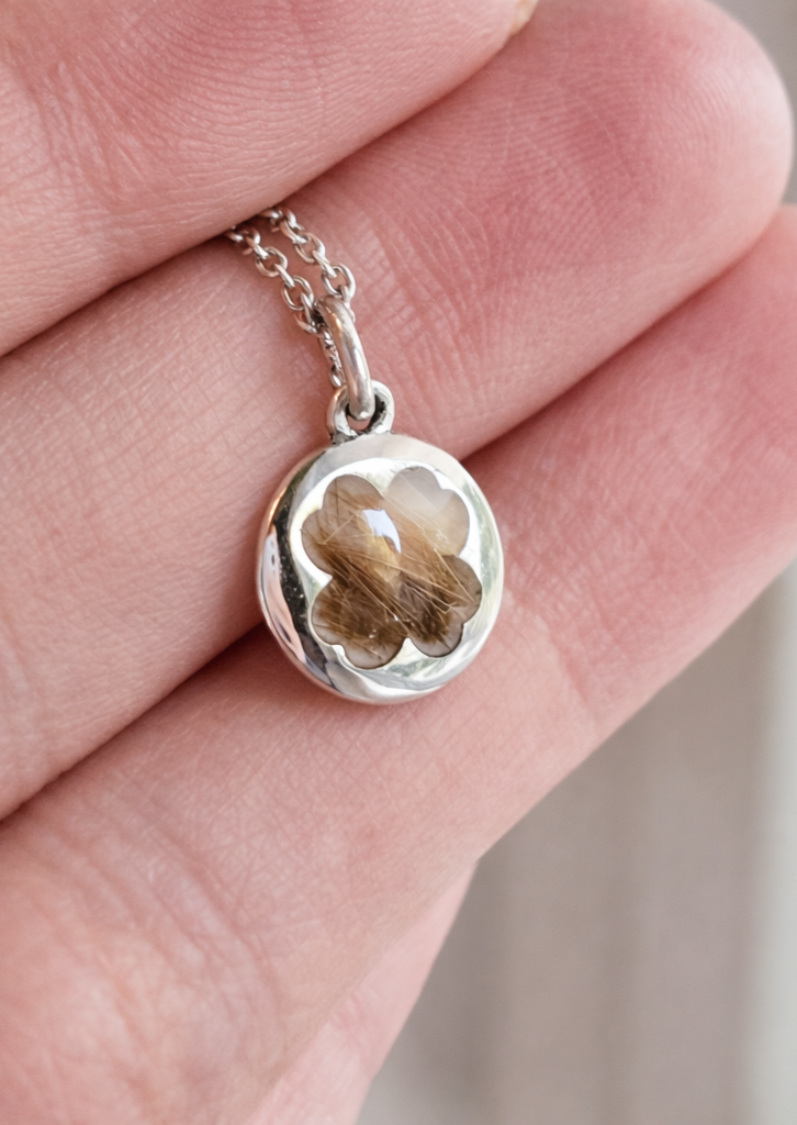 Luck of Fur - Sterling Silver Memorial Necklace - Custom Fur Ash Keepsake