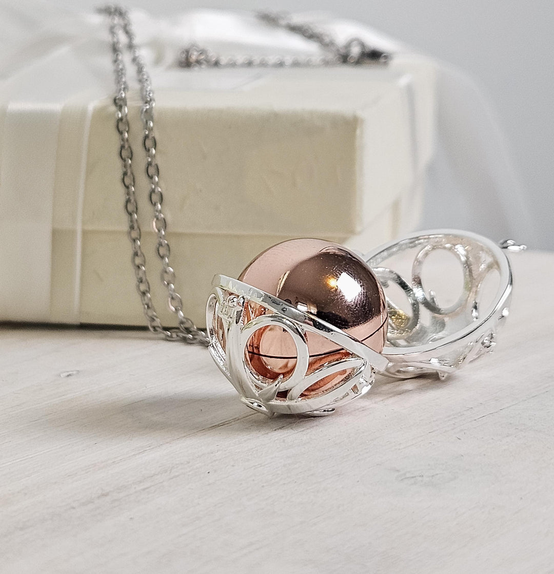 Elegant Memorial Starburst Urn Ball Necklace – Keepsake for Ashes, Cremation Necklace, Grief Gift