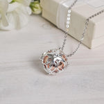 Load image into Gallery viewer, Elegant Memorial Starburst Urn Ball Necklace – Keepsake for Ashes, Cremation Necklace, Grief Gift
