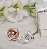 Load image into Gallery viewer, Elegant Memorial Starburst Urn Ball Necklace – Keepsake for Ashes, Cremation Necklace, Grief Gift
