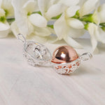 Load image into Gallery viewer, Meet Me in the Blossom - Floral Cage Urn Ball Necklace, Keepsake for Ashes, Cremation Necklace, Grief Gift
