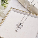 Load image into Gallery viewer, The Key to Freedom - Celtic Butterfly Key Pendant Necklace

