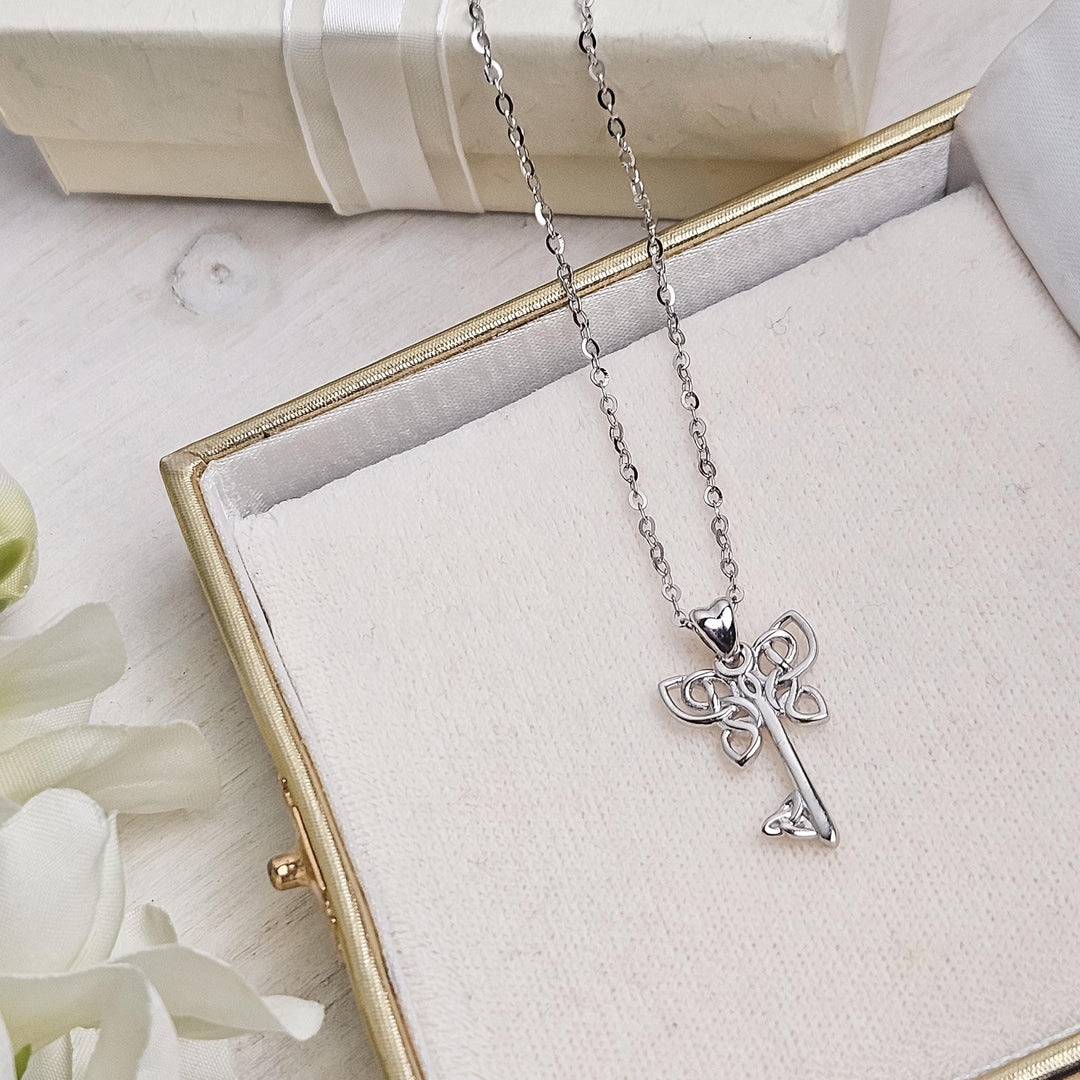 The Key to Freedom - Celtic Butterfly Key Pendant Necklace