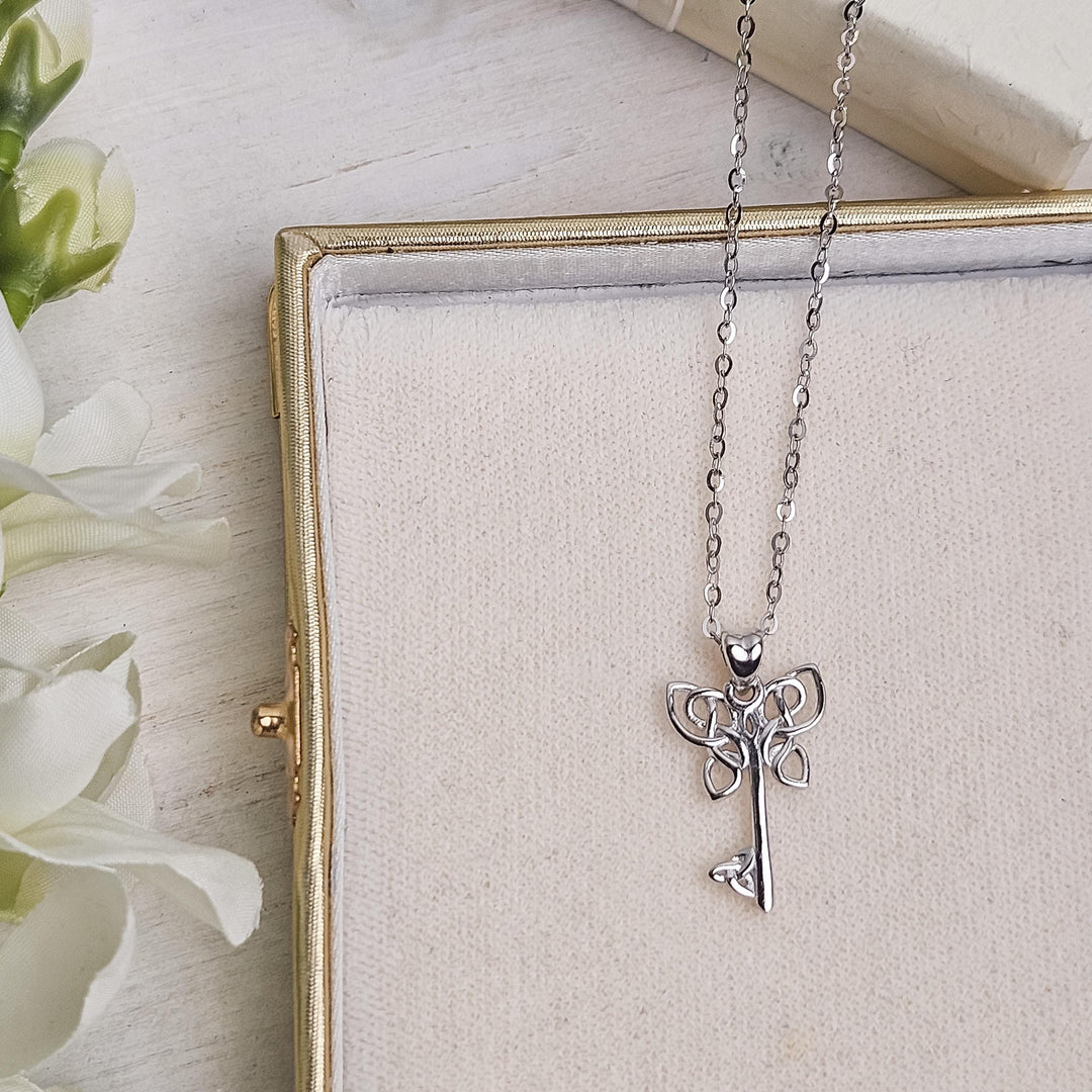 The Key to Freedom - Celtic Butterfly Key Pendant Necklace