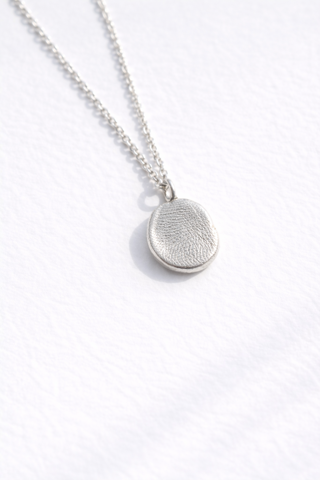 LINK- Petite Pet Nose and Finger Print Necklace – Dog or Cat Nose Impression, Memorial Jewelry