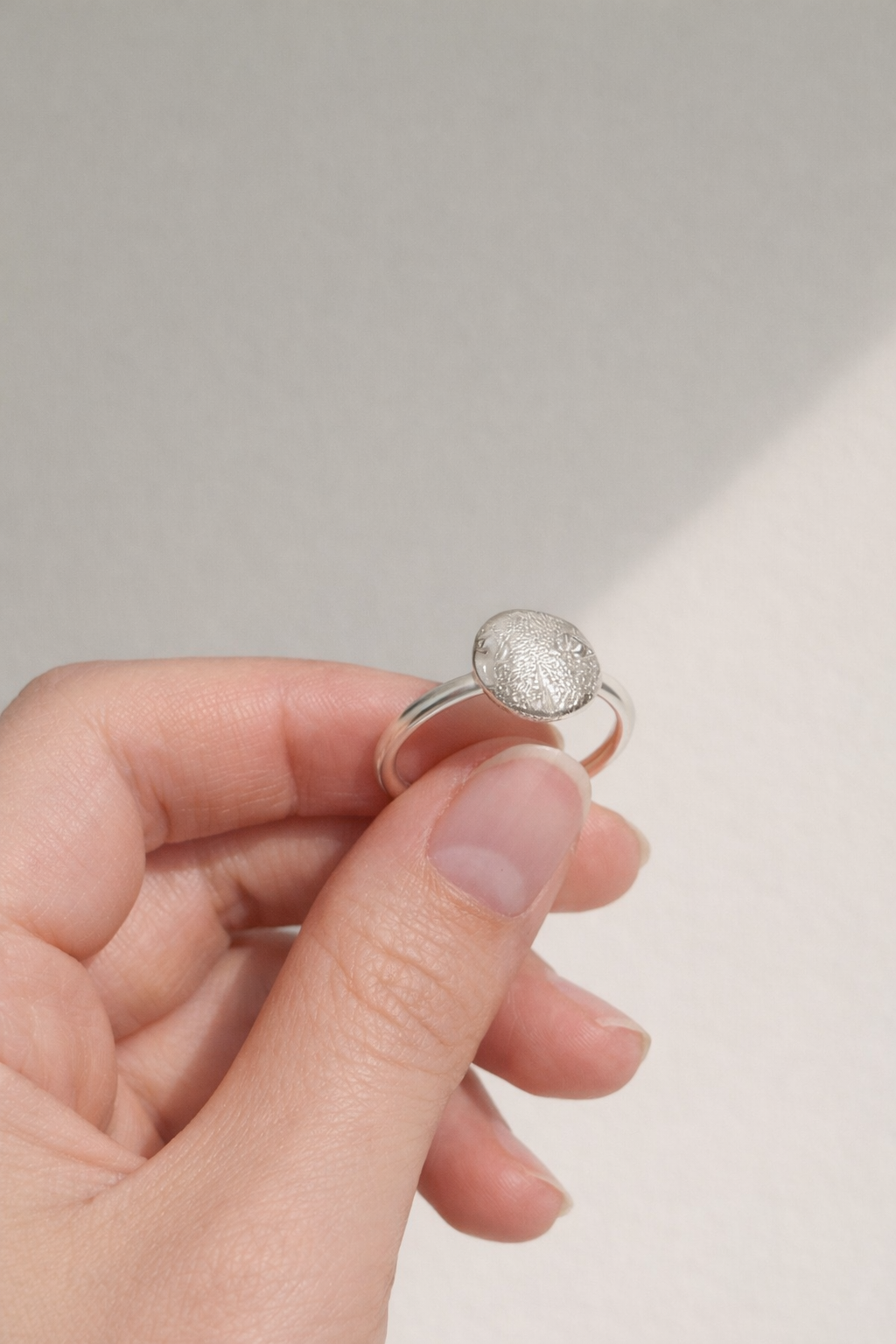 Custom Pet Imprint Circle Ring, Dog and Cat Nose Keepsake Memorial Ring