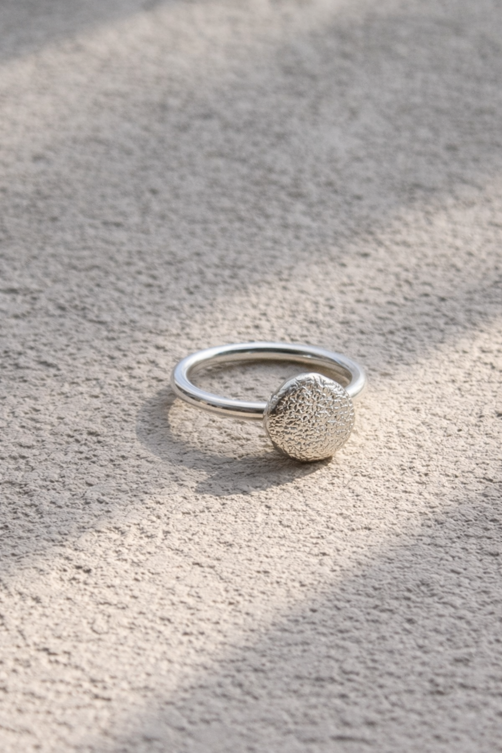 Custom Pet Imprint Circle Ring, Dog and Cat Nose Keepsake Memorial Ring
