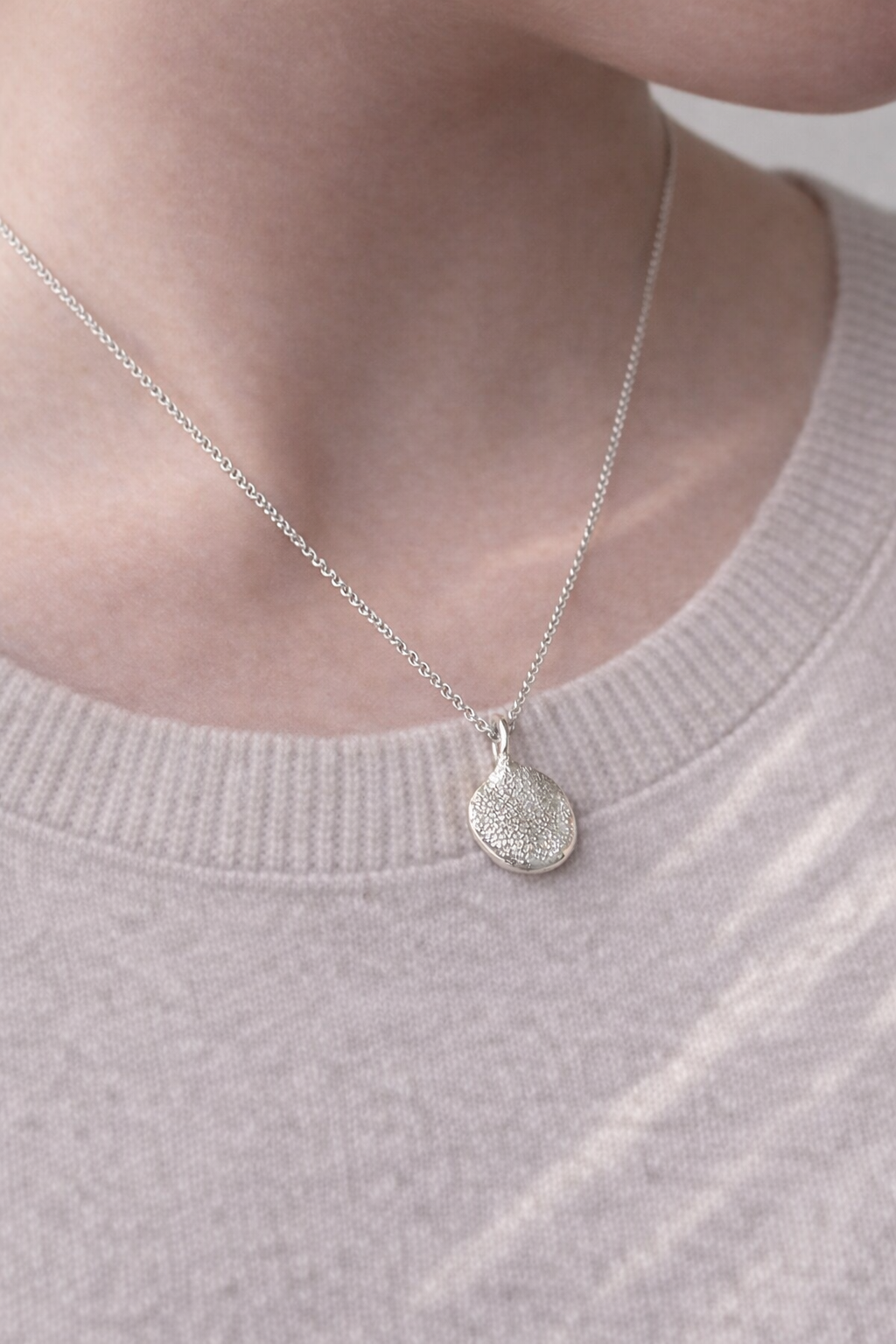 LINK- Petite Pet Nose and Finger Print Necklace – Dog or Cat Nose Impression, Memorial Jewelry